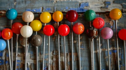 Canvas Print - Colorful candy lollipops on sticks