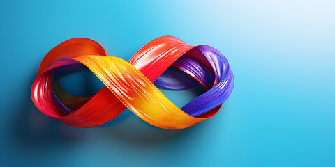 world autism awareness day background. rainbow colored infinity symbol of autism disorder, adhd, neu
