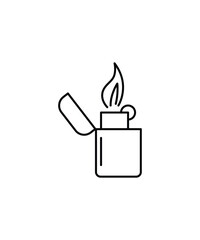 Sticker - lighter icon, vector best line icon.