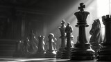 Fototapeta  - チェス盤とチェスの駒3