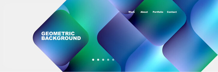 Square internet web page design template. Vector Illustration For Wallpaper, Banner, Background, Card, Book Illustration, landing page