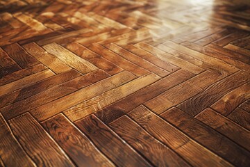 Poster - Close up view of a wooden floor with a shining light. Perfect for interior design projects