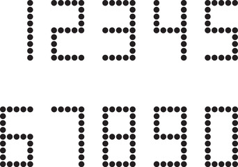 Dot digital number design. Digital number vector design.