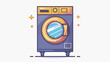 dryer icon flat vector isolated