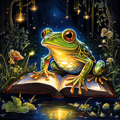 frog on the moon