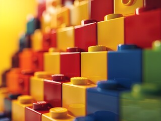 Wall Mural - Lego background, cute lego backdrop