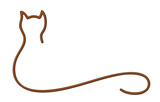 Fototapeta  - The symbol of a stylized ginger cat.
