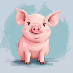 Wall Mural - Pig illustration