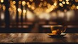 background dark restaurant cafe bokeh gold light blur top table wood empty christmas business design abstract party retro food vintage summer wine texture halloween hot drink birthday