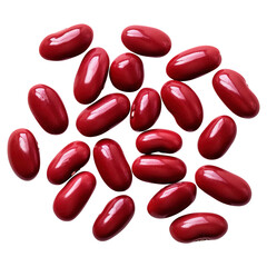 Wall Mural - Red beans isolated on transparent background Remove png, Clipping Path, pen tool