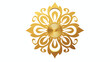 Golden ornamental insignia icon vector illustration