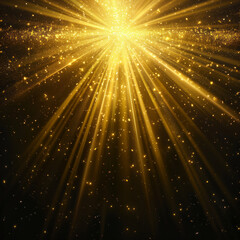 Wall Mural - Radiant Gold Light Rays