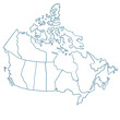 map of Canada. Borders of the provinces