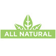 All Natural Organic Products 100 percent green rubber stamp
