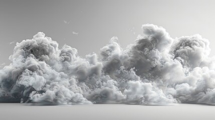 Aufkleber - White modern cloudiness, mist or smog background. Modern illustration of fog or smoke...