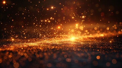 Aufkleber - Starburst effect. Gold glitter texture.