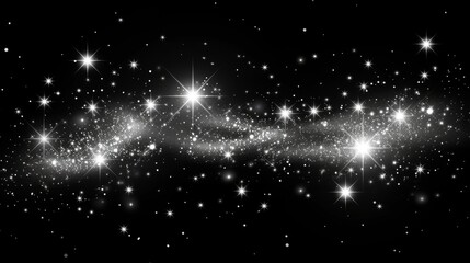 Leinwandbilder - An isolated transparent background shows stars with light glow effects.