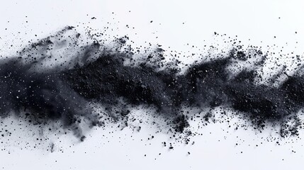 Leinwandbilder - A black grainy texture is isolated against a white background. Dust overlay. Granules of dark noise. Modern elements, illustration, EPS 10.