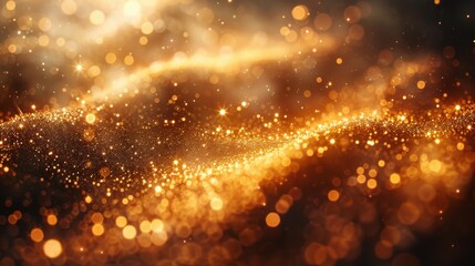 Leinwandbilder - Spectacular dust sparks and golden stars shine against a transparent background. Christmas light effect. Sparkling magical dust particles.