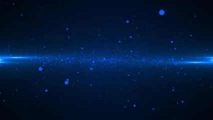 Wall Mural - abstract background with exploding icy blue energy particles flowing towards the camera. this motion