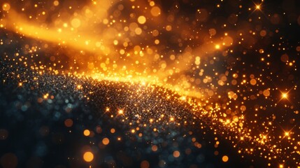 Leinwandbilder - There is a spark of light shining on the golden stars and dust sparks on a transparent background. Modern magic dust particles. Christmas lights effect.