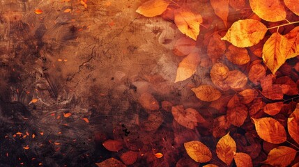 Poster - Autumn texture. Generative AI