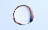 Fototapeta Perspektywa 3d - Abstract iridescent shape, colorful bubble, 3d render