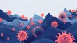 Coronavirus image. Generative AI