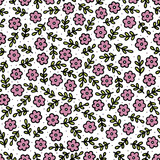 Fototapeta Pokój dzieciecy - messy delicate pink purple botanical tiny flowers and leaves spring season holiday vector seamless pattern set on white background