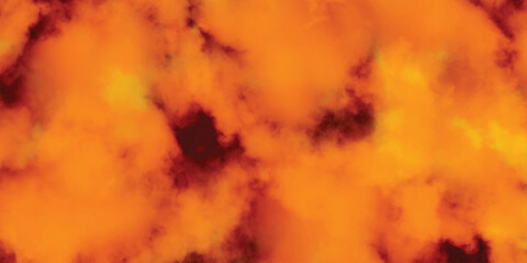Wall Mural - Burning background. Orange sun clouds background. Background of paint. Orange watercolor background. 