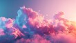 Dreamy cloud formation with a digital grid overlay