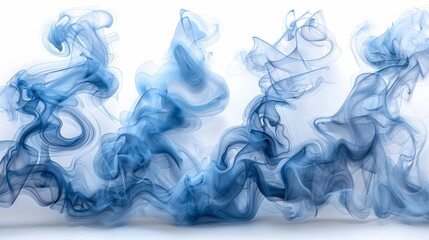 Aufkleber - The blue air flow wave effect set can be used to visualize airflow or water flow. It's isolated on a transparent background.
