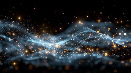Aufkleber - Sparks of dust and stars shine with a special light. The effect of a Christmas light. Glittering particles of magic dust. Modern sparks on a transparent background.
