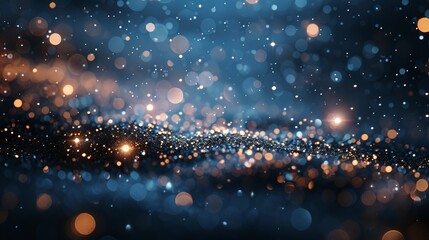 Canvas Print - The dust light effect is a bokeh light effect background. This is a Christmas background of shiny dust and sparkling bokeh confetti with a spark overlay texture.