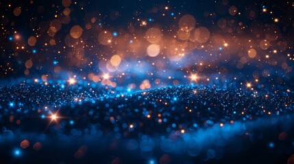 Poster - This is a blue dust light png. Bokeh light lights effect background. Christmas glowing dust background. We have bokeh light confetti and sparkle overlay texture for your design.