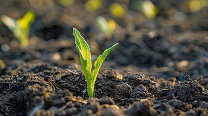 Wall Mural - seedling growth. generative ai