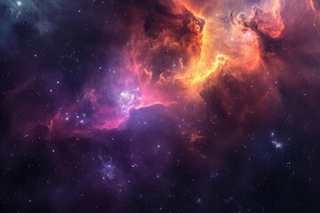 Wall Mural - a vibrant space filled with a multitude of stars shining brightly against a dark background, a starr