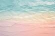 A beach with pink and blue hues is accompanied by the dramatic sight of a wave crashing onto the shore, A stripped pattern of pastel colors representing a calm beach, AI Generated