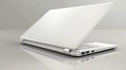 Leinwandbilder - Vectop EPS10 white laptop