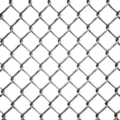 Decorative wire mesh of fence isolated on white background