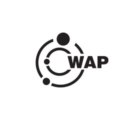 WAP letter logo design on white background. WAP logo. WAP creative initials letter Monogram logo icon concept. WAP letter design