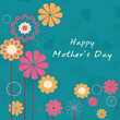 Happy Mother's Day celebration greeting card with colorful creative flower background.