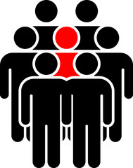 Wall Mural - People icon. Group of people icons collection. People group icon. Team of worker. User profile symbol. Group of people or group of users. Persons symbol. Vector.