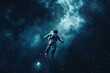 Cosmic Explorer: Astronaut Over Celestial Inferno