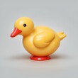 AI generated illustration of a cute yellow rubber duck on a gray background