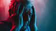 © Liliya - a man holding his hands to his head.  Recognizing stroke symptoms in someone