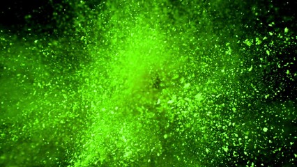 Sticker - Super slow motion explosion of color powder. High quality FullHD footage