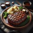 Delicious steak high quality image