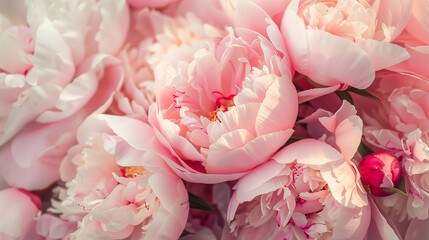 Wall Mural - pink peonies flowers