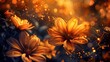 Golden Bloom - A Radiant Flower Illuminated